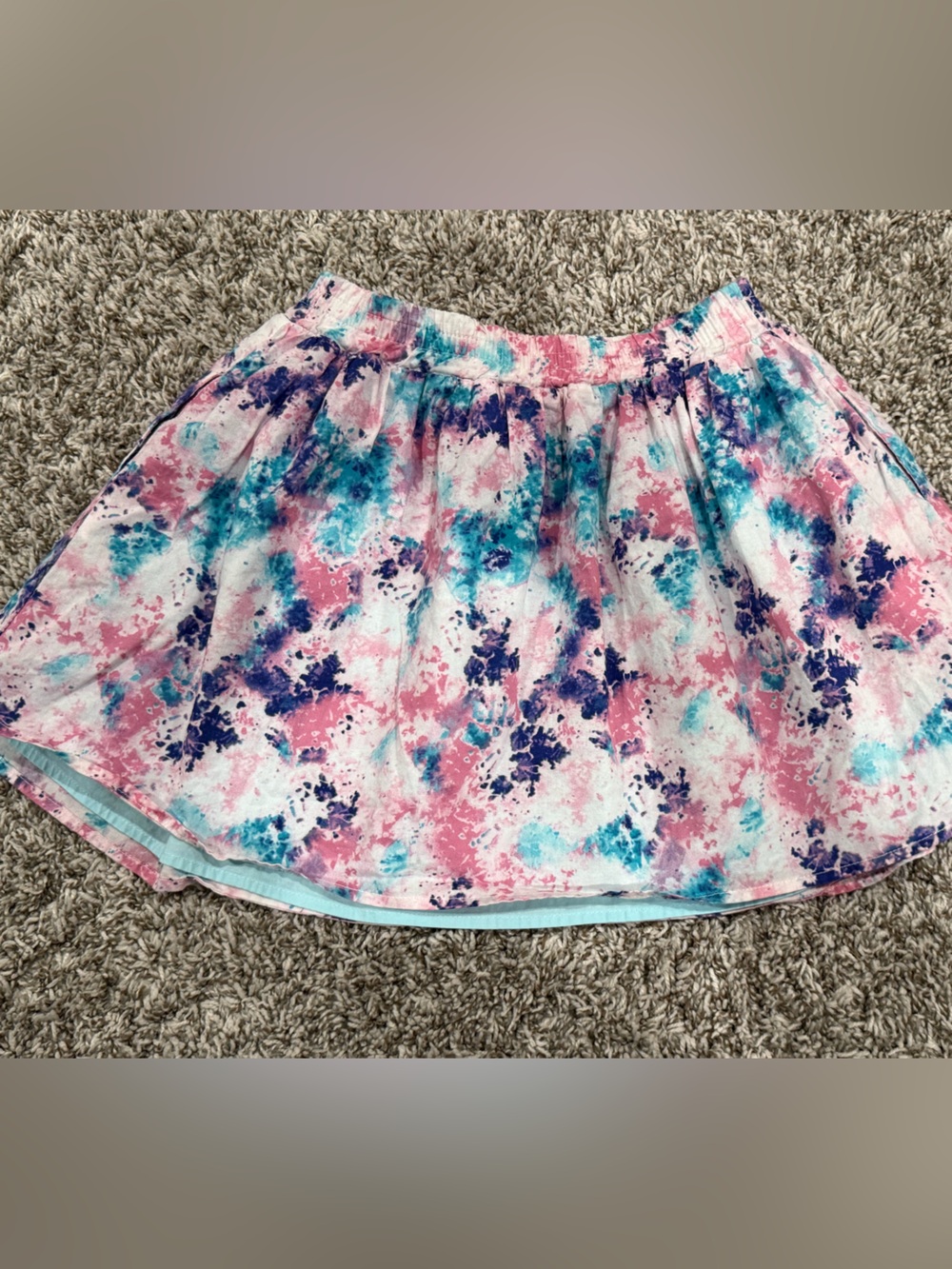 American Girl Tie-Dye Circle Skirt in Pink, Teal & Purple